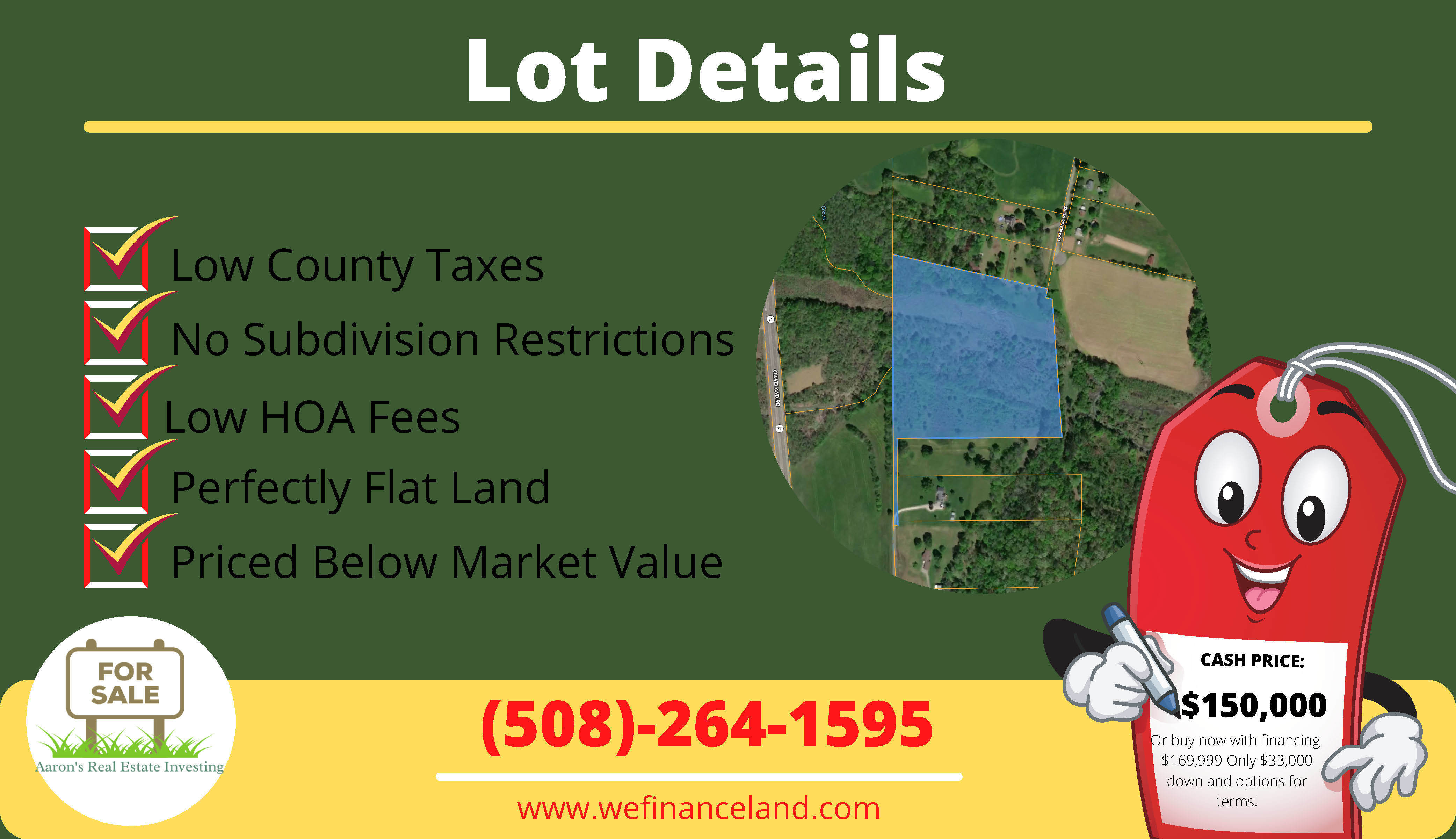 21.48 Acre Lot For Sale for 150,000 Similar lots sold upwards of 450K