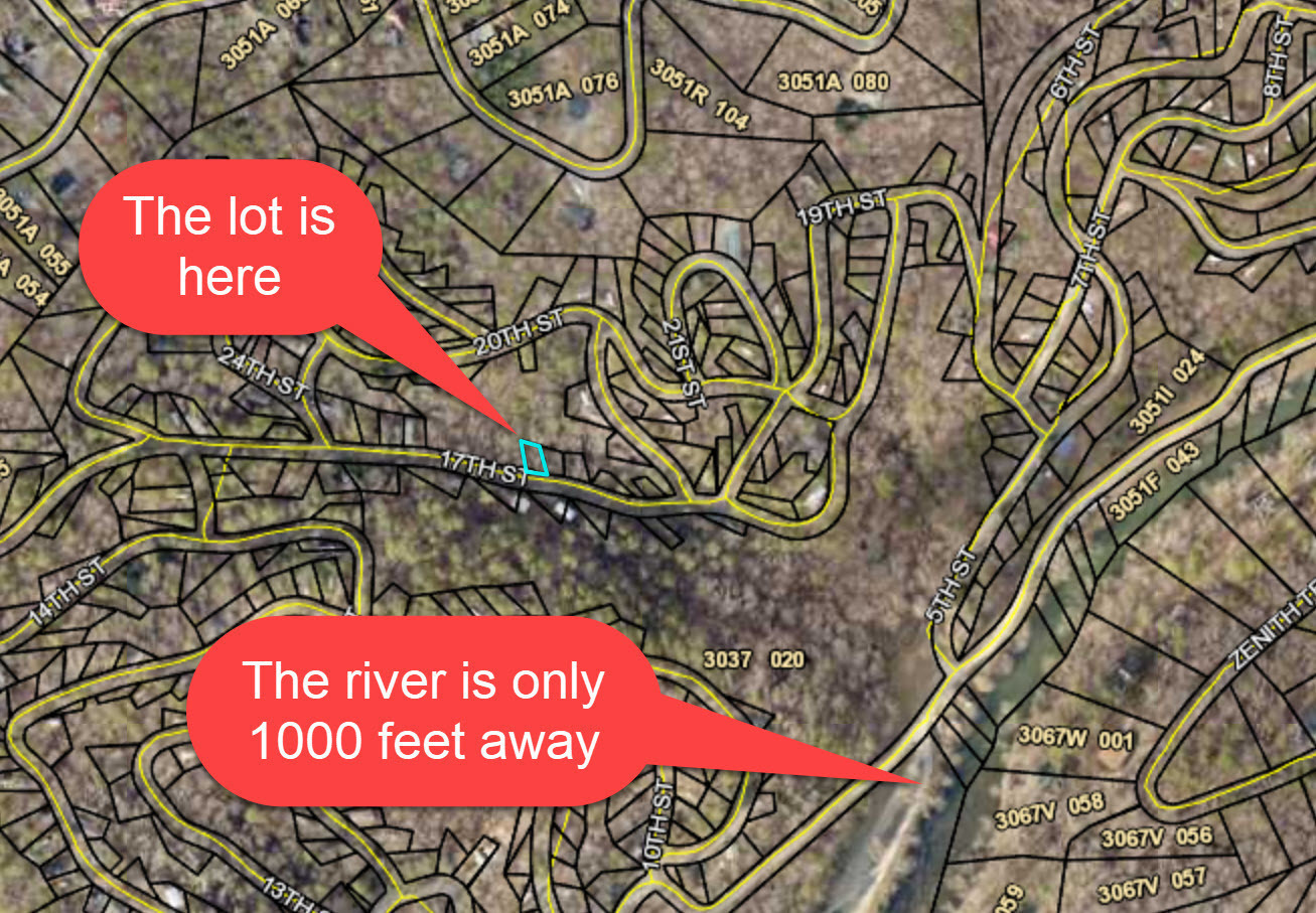 RV Lot in Coosawattee River Resort With Power Water and Septic with