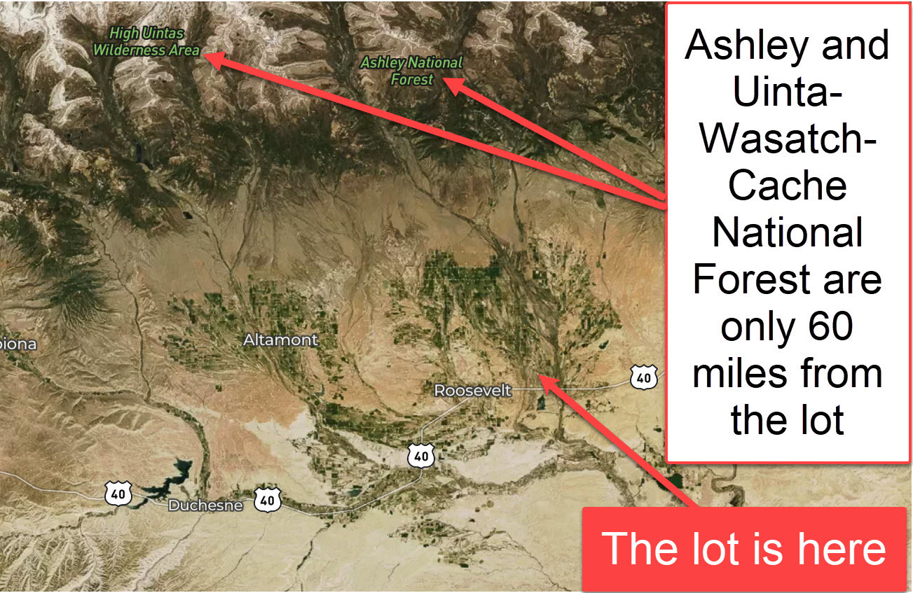 5 Half Acre Lots in Roosevelt, UT Mobile Homes Permitted. The County